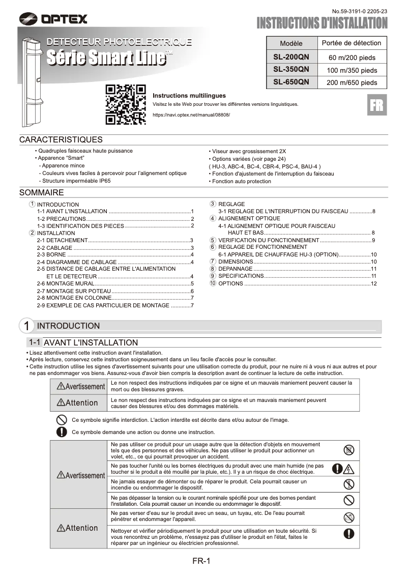 Imagen de la primera página del manual del dispositivo SL-350QN