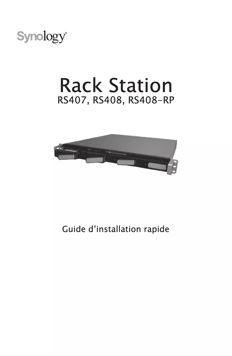 Image de la première page du manuel de l'appareil RackStation RS407