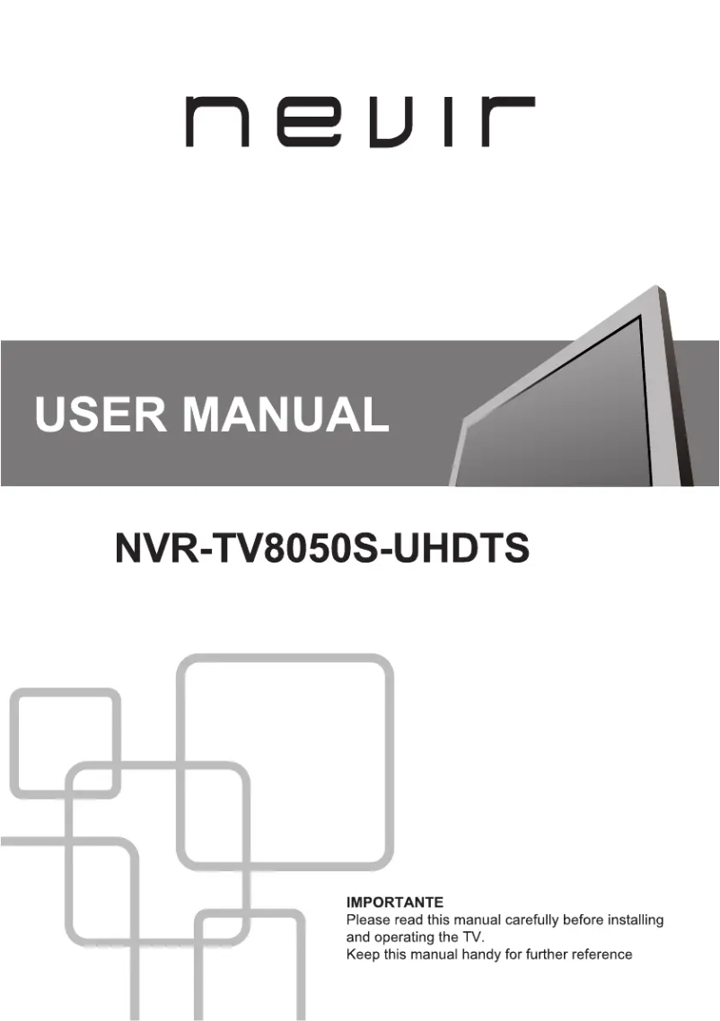 Page 1 de la notice Manuel utilisateur Nevir NVR-TV8050S-UHDTS