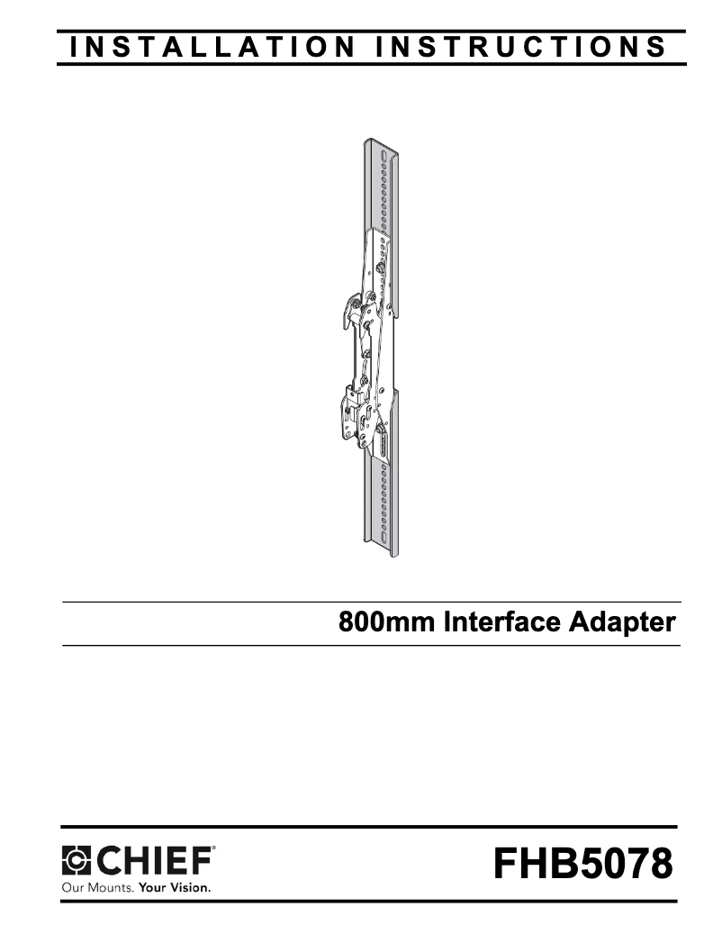 Page n°1 - Manuel utilisateur Chief Fusion FHB5078