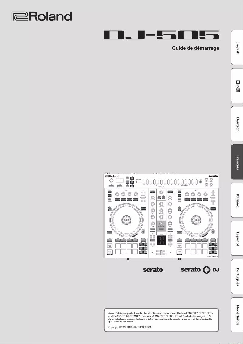 Image de la première page du manuel de l'appareil DJ-505