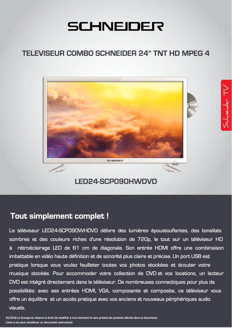Image de la première page du manuel de l'appareil LED24-SCP090HWDVD