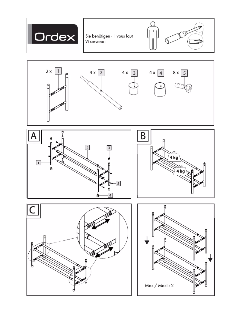 Page 1 de la notice Manuel utilisateur Ordex IAN 106833