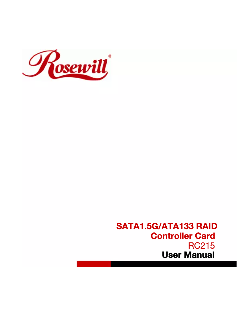 Image de la première page du manuel de l'appareil RC-215