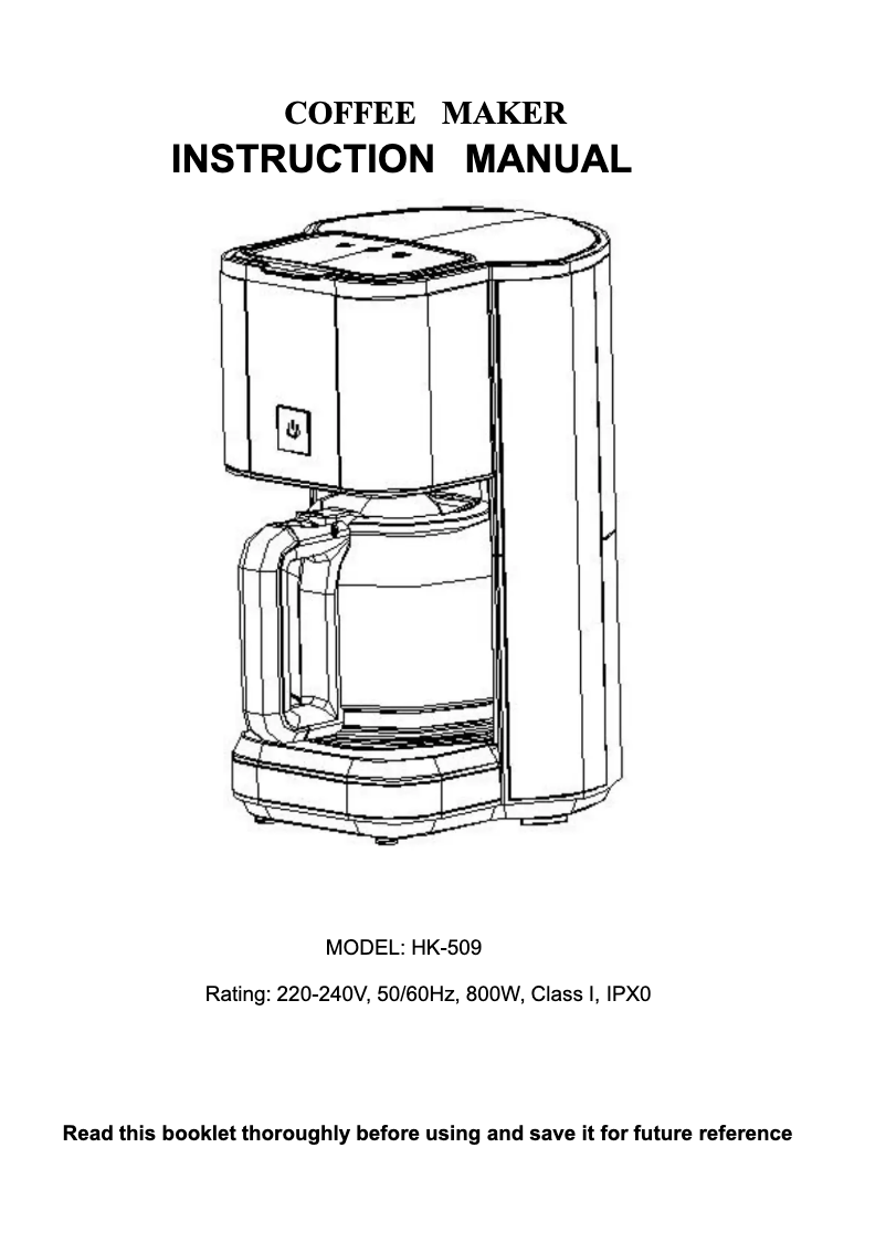 Page 1 de la notice Manuel utilisateur Home Electric HK-509