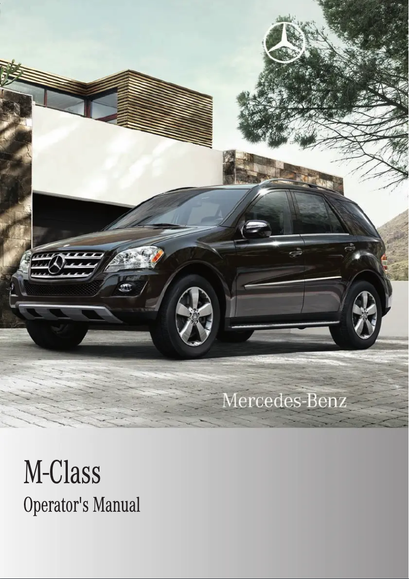 Page 1 de la notice Manuel utilisateur Mercedes-Benz ML-Class (2011)