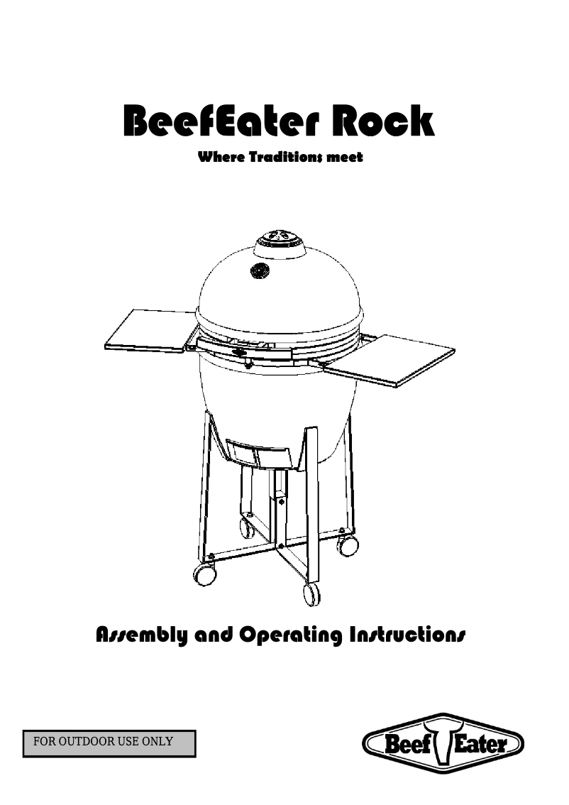 Page 1 de la notice Manuel utilisateur BeefEater Rock