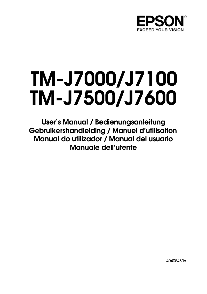 Image de la première page du manuel de l'appareil TM-J7600