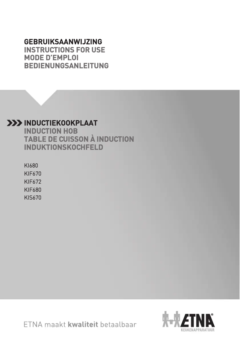 Image de la première page du manuel de l'appareil KIF672ZT