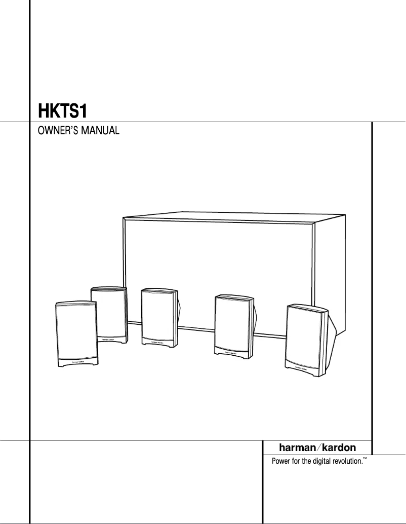 Page n°1 - Manuel utilisateur Harman Kardon HKTS 1