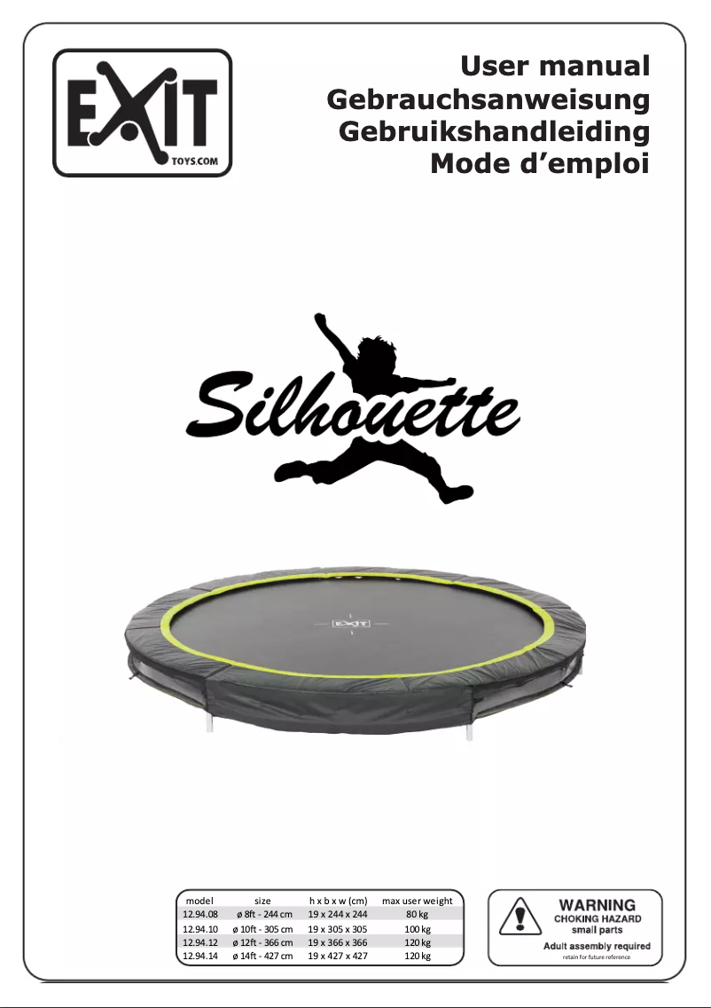 Página 1 del manual Manual de usuario EXIT Silhouette Ground