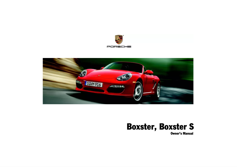Page 1 de la notice Manuel utilisateur Porsche Boxster (2009)