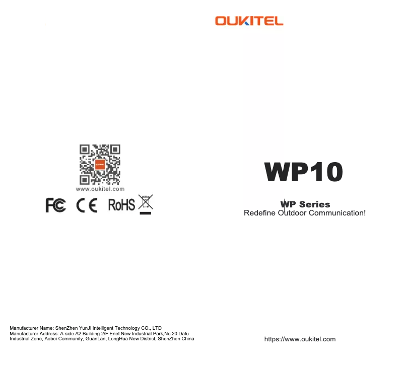 Page n°1 - Manuel utilisateur Oukitel WP10