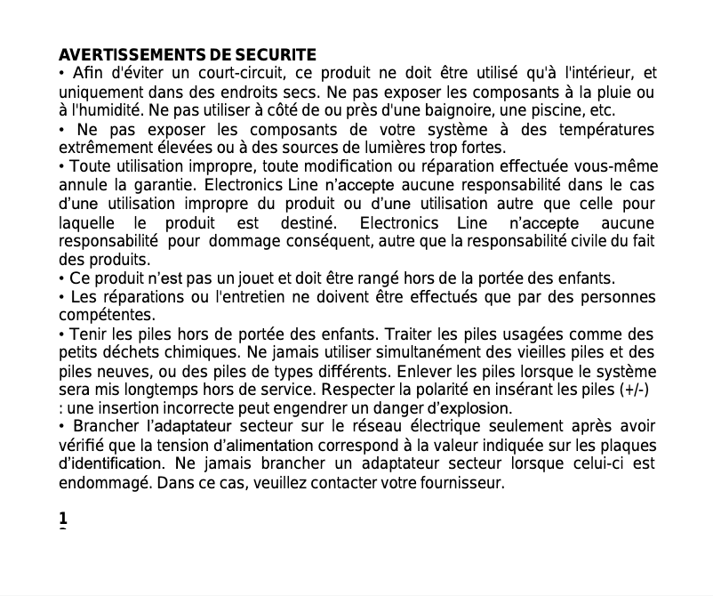 Image de la première page du manuel de l'appareil EL2635