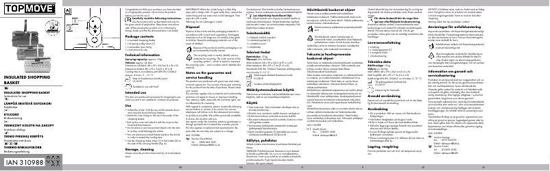 Page n°1 - Manuel utilisateur Topmove IAN 310988