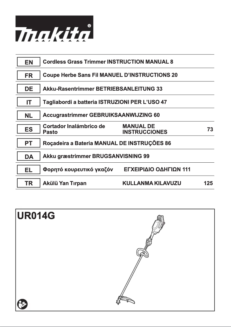 Page n°1 - Manuel utilisateur Makita UR014G