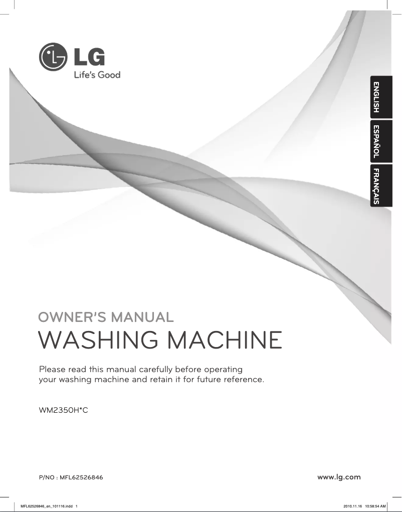 Página 1 del manual Manual de usuario LG WM2350HNC