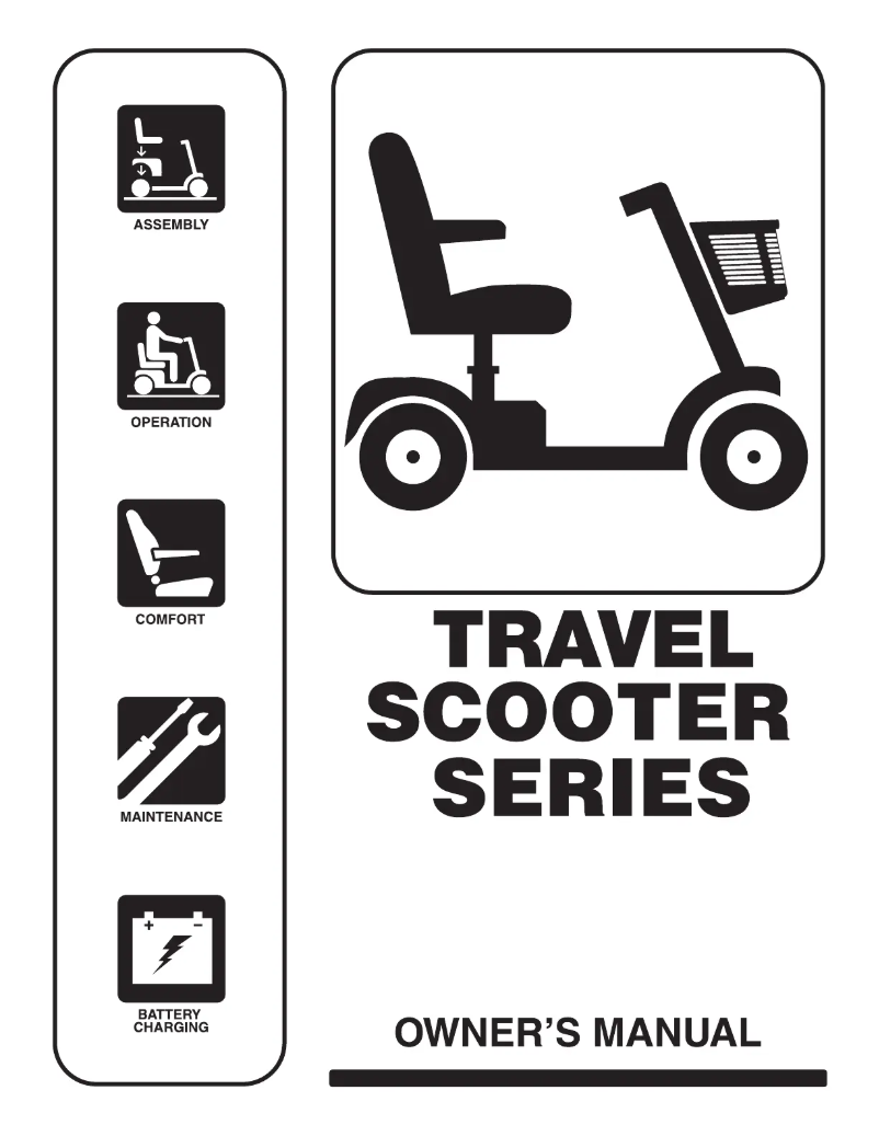 Page 1 de la notice Manuel utilisateur Pride Go Go Elite Traveller Plus 3-Wheel