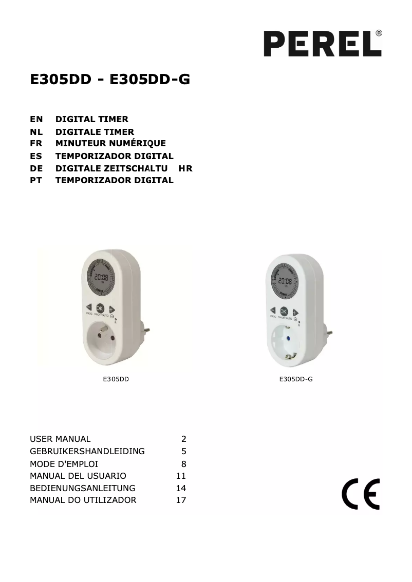Image de la première page du manuel de l'appareil E305DD-G