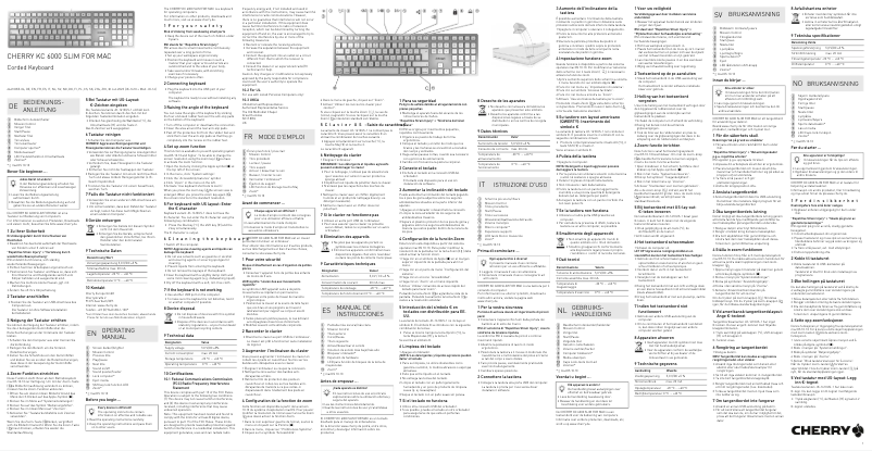 Image de la première page du manuel de l'appareil KC 6000 Slim for Mac