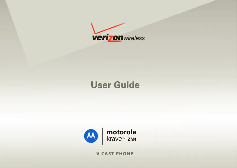 Page 1 de la notice Manuel utilisateur Motorola Krave ZN4
