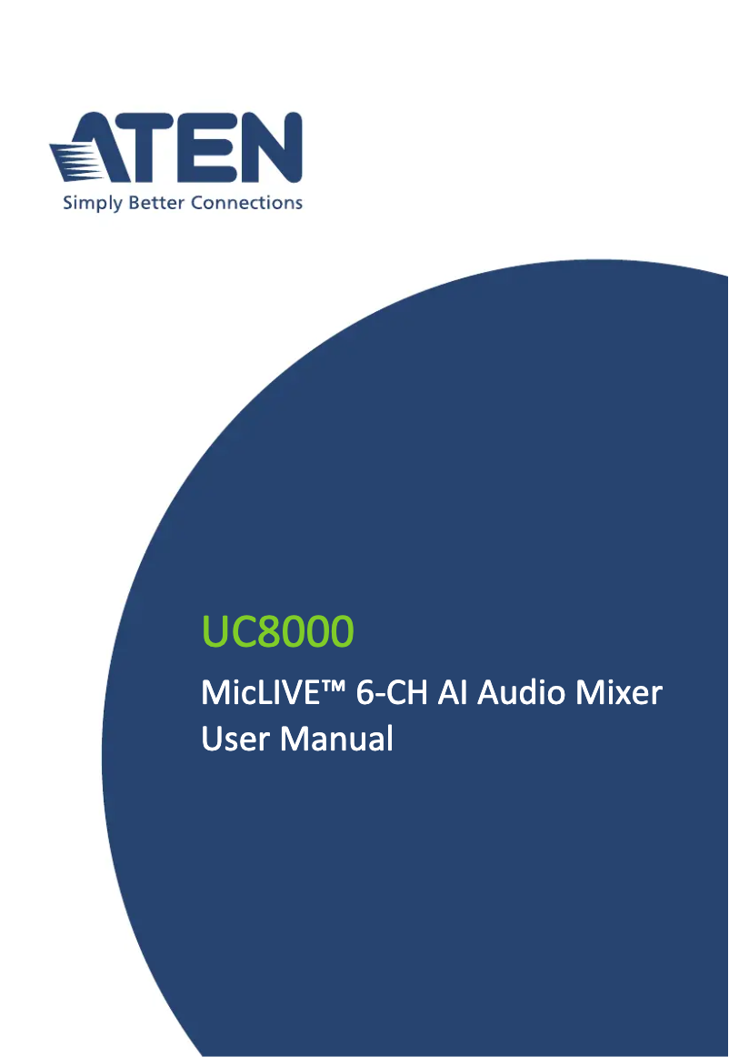 Image de la première page du manuel de l'appareil UC8000