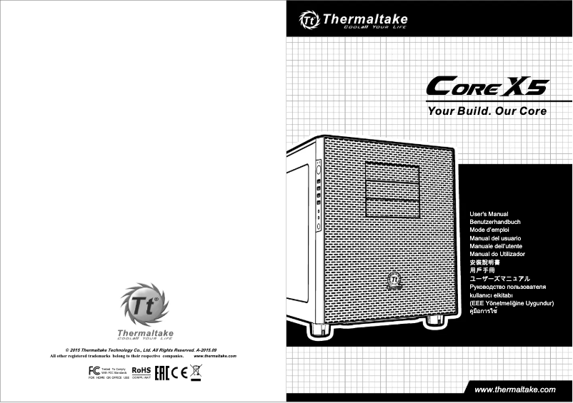 Page 1 de la notice Manuel utilisateur Thermaltake Core X5 Riing