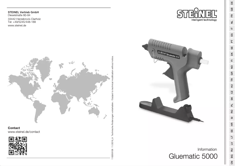 Page 1 de la notice Manuel utilisateur Steinel Gluematic 5000