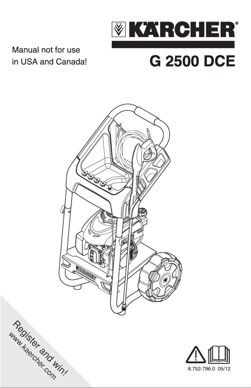 Página 1 del manual Manual de usuario Kärcher G 2500 DCE