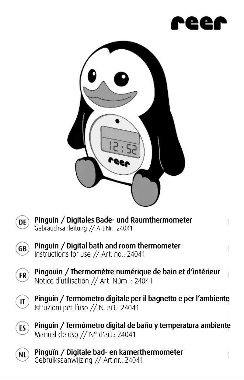 Page 1 of the manual User Manual Reer Pinguin 24041