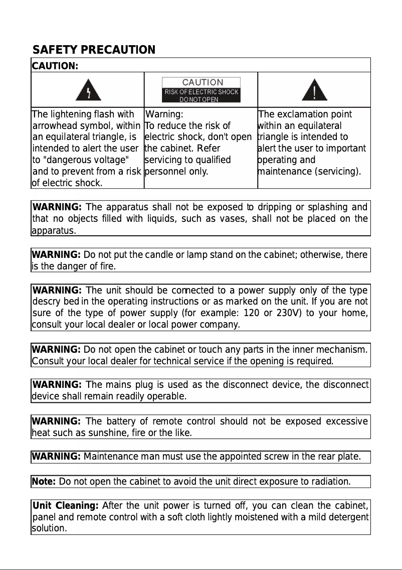 Page n°1 - Manuel utilisateur MVision HD-400T