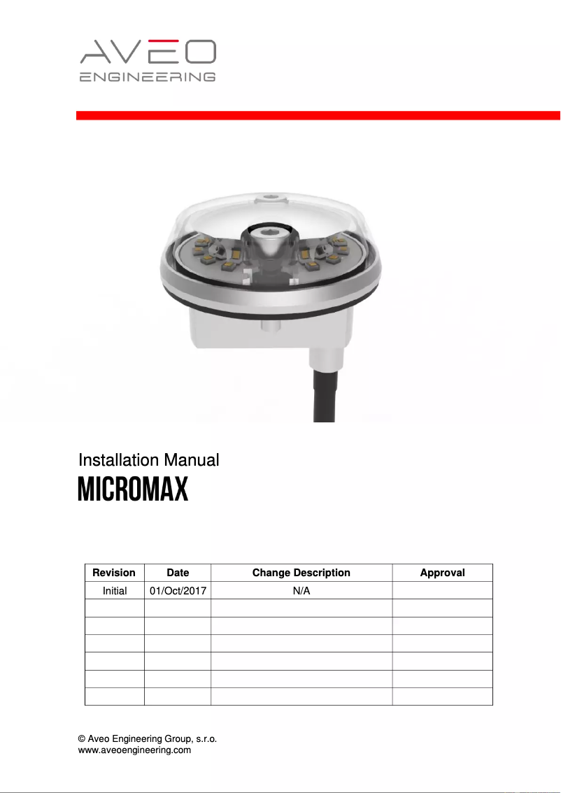 Page n°1 - Manuel utilisateur Aveo Engineering Micromax