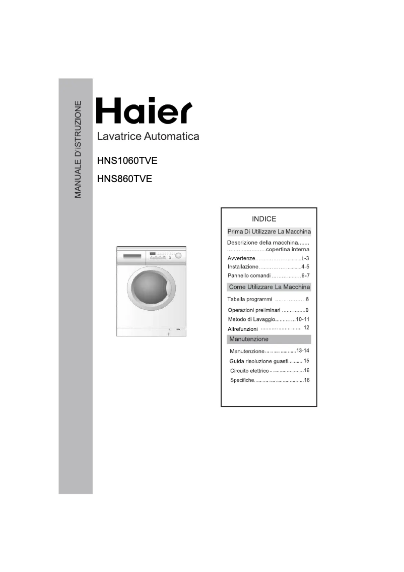 Página 1 del manual Manual de usuario Haier HNS-1060TVE