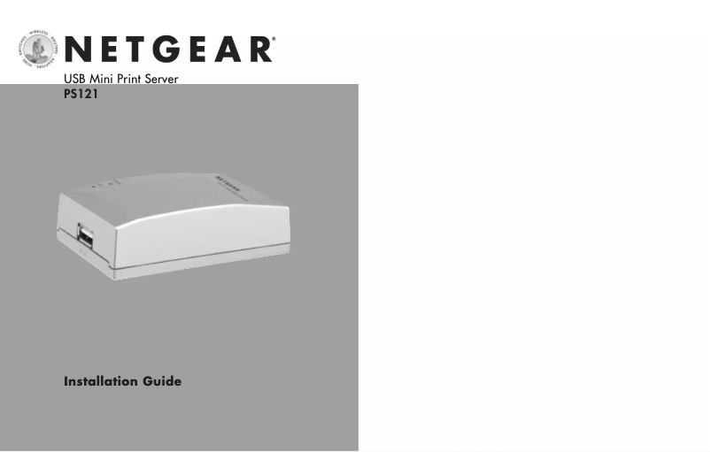 Page n°1 - Guide d'installation Netgear PS121