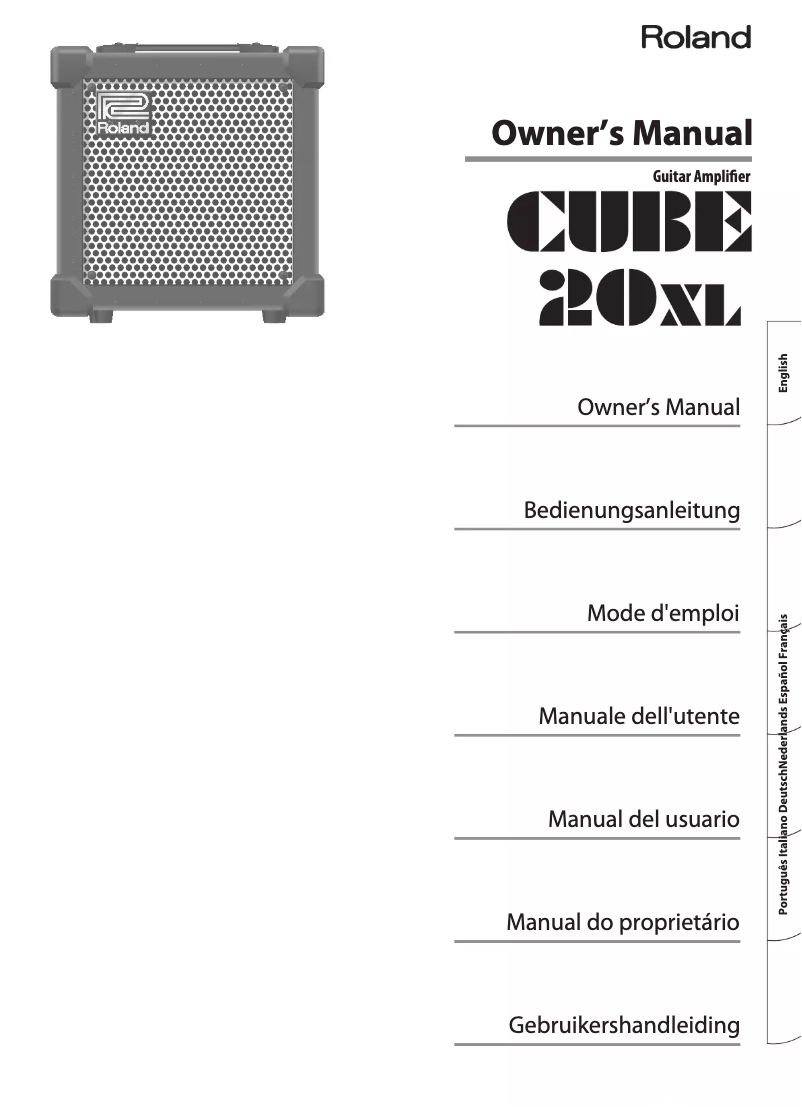Page 1 de la notice Manuel utilisateur Roland Cube 20XL