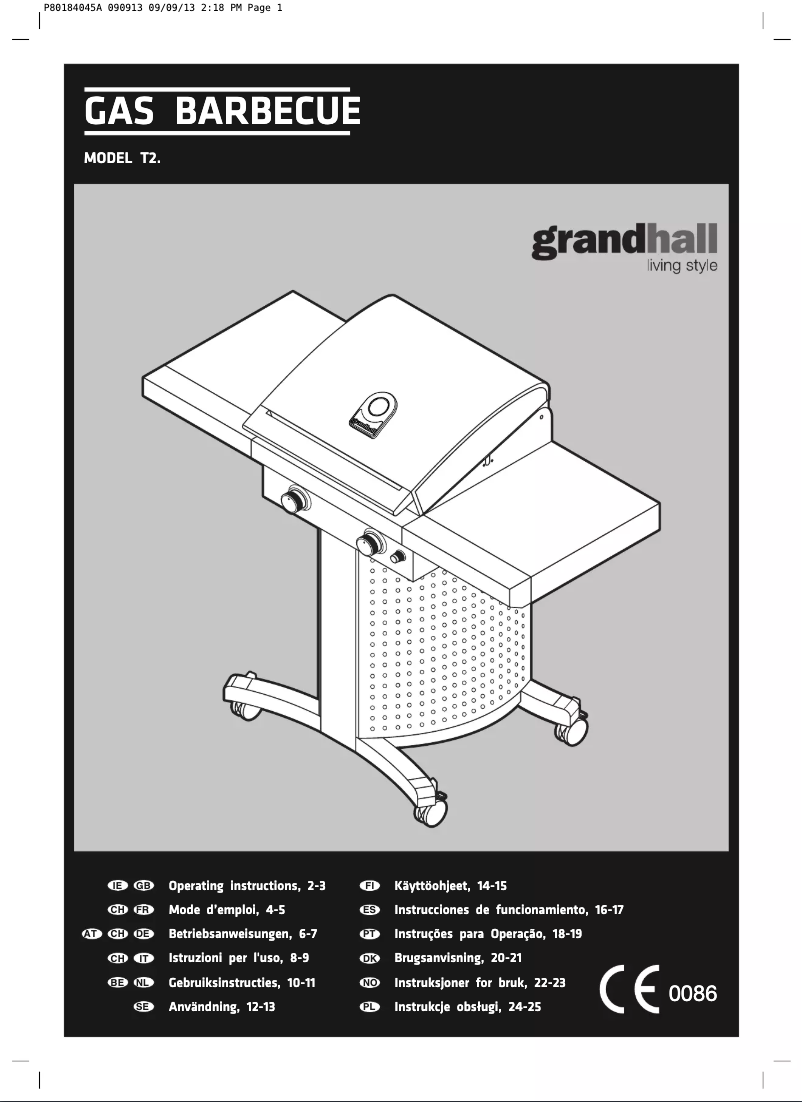 Image de la première page du manuel de l'appareil T2
