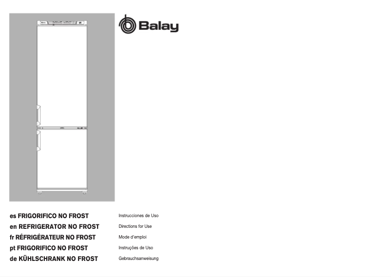 Page 1 of the manual User Manual Balay 3KF4866N
