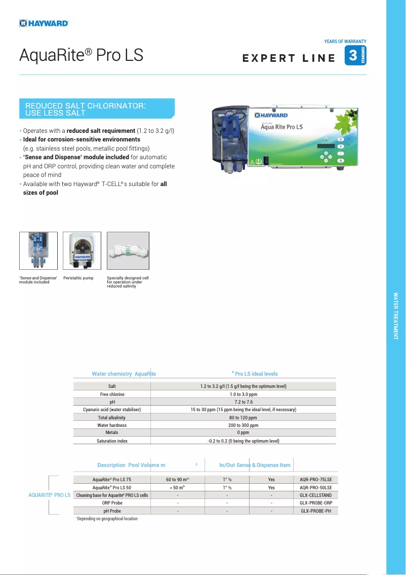 Image de la première page du manuel de l'appareil AquaRite Pro LS