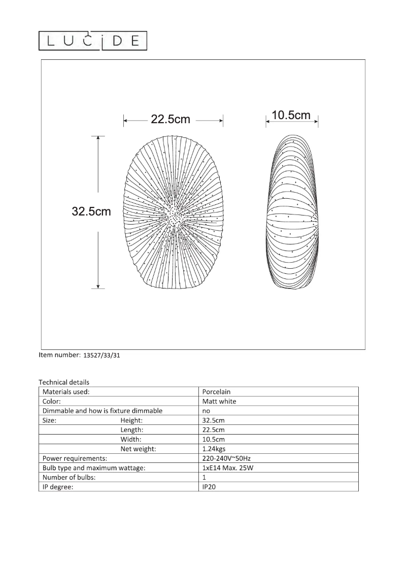 Page n°1 - Manuel utilisateur Lucide Shelly 13527/33/31