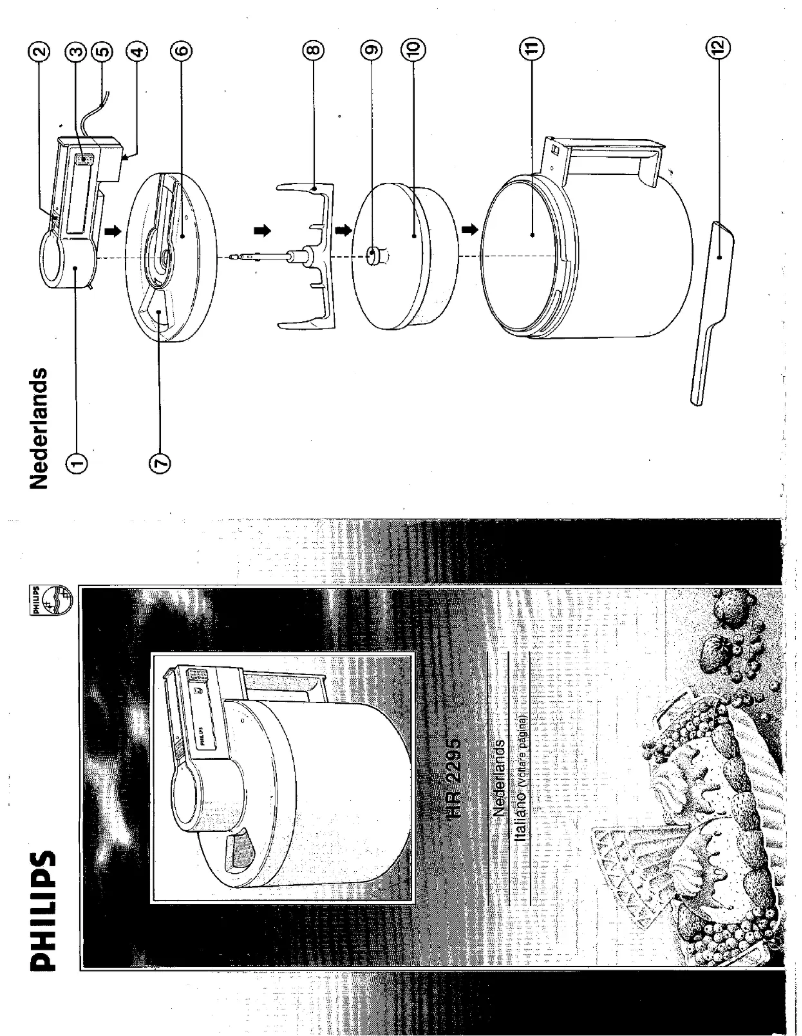 Page 1 de la notice Manuel utilisateur Philips HR2295