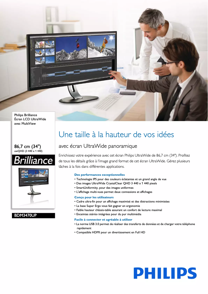 Image de la première page du manuel de l'appareil BDM3470UP