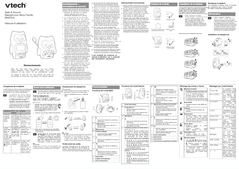 Page n°1 - Manuel utilisateur Vtech BM2300