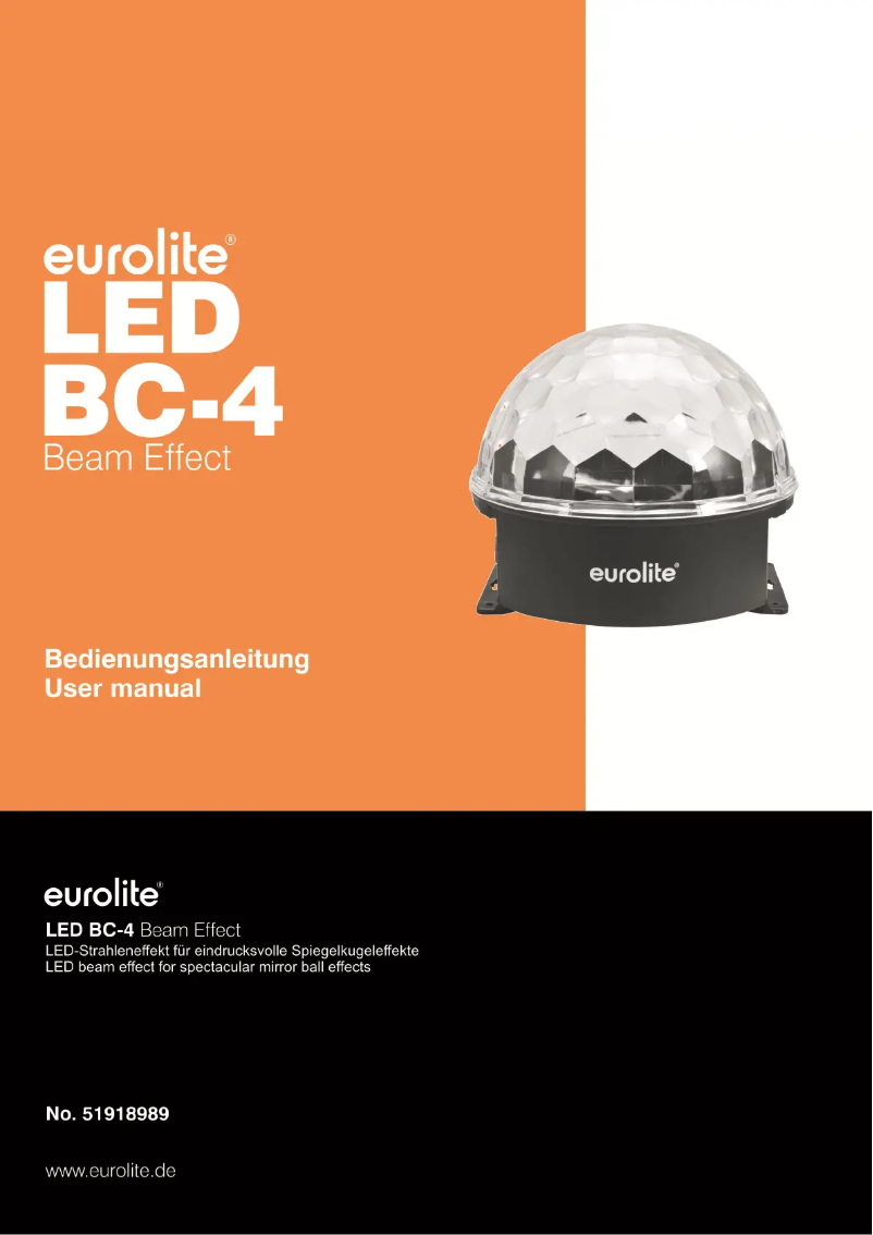 Página 1 del manual Manual de usuario Eurolite LED BC-4