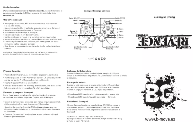 Page n°1 - Manuel utilisateur BG BM-GPAD01