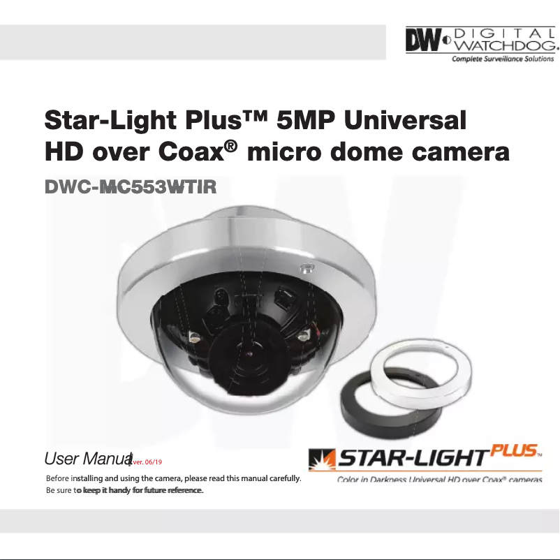 Image de la première page du manuel de l'appareil Star-Light Plus DWC-MC553WTIR