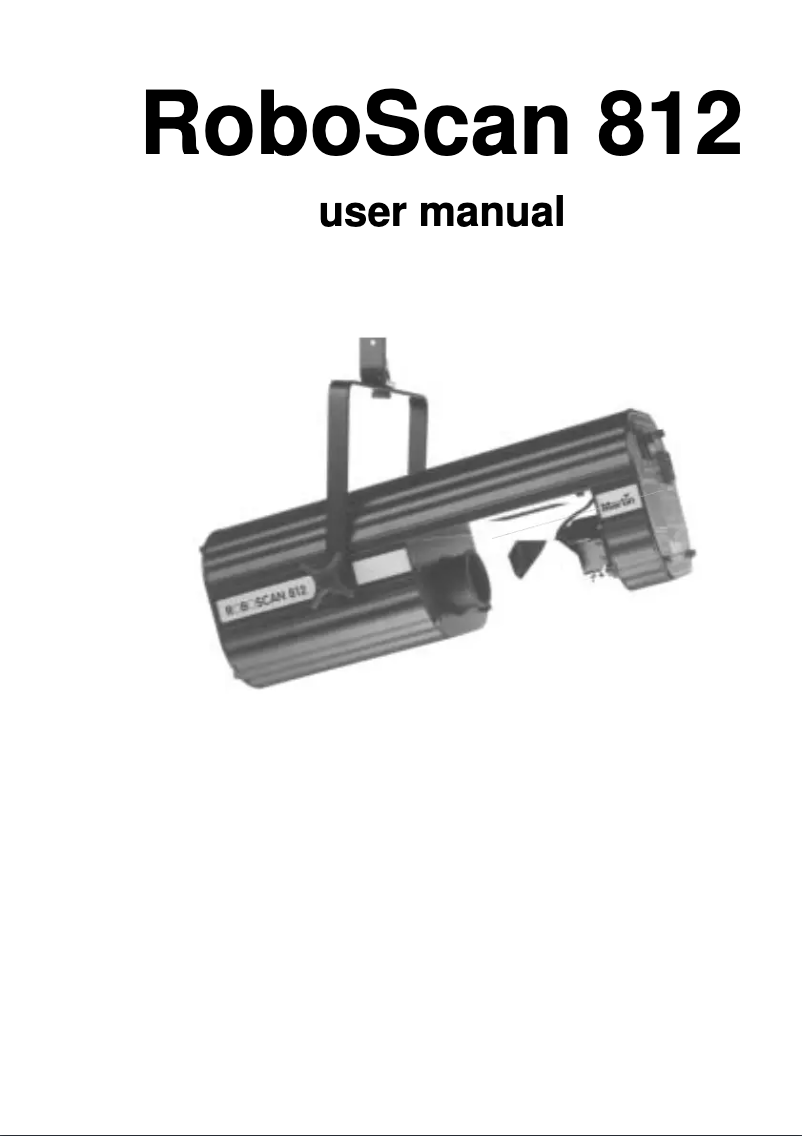 Page 1 de la notice Manuel utilisateur Martin RoboScan 812