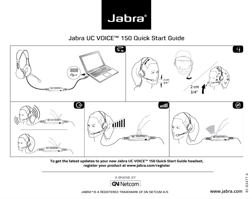 Page n°1 - Manuel utilisateur Jabra Uc voice 150