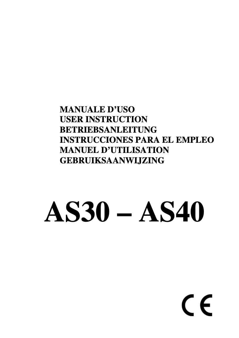 Page n°1 - Manuel utilisateur Ghibli AS30