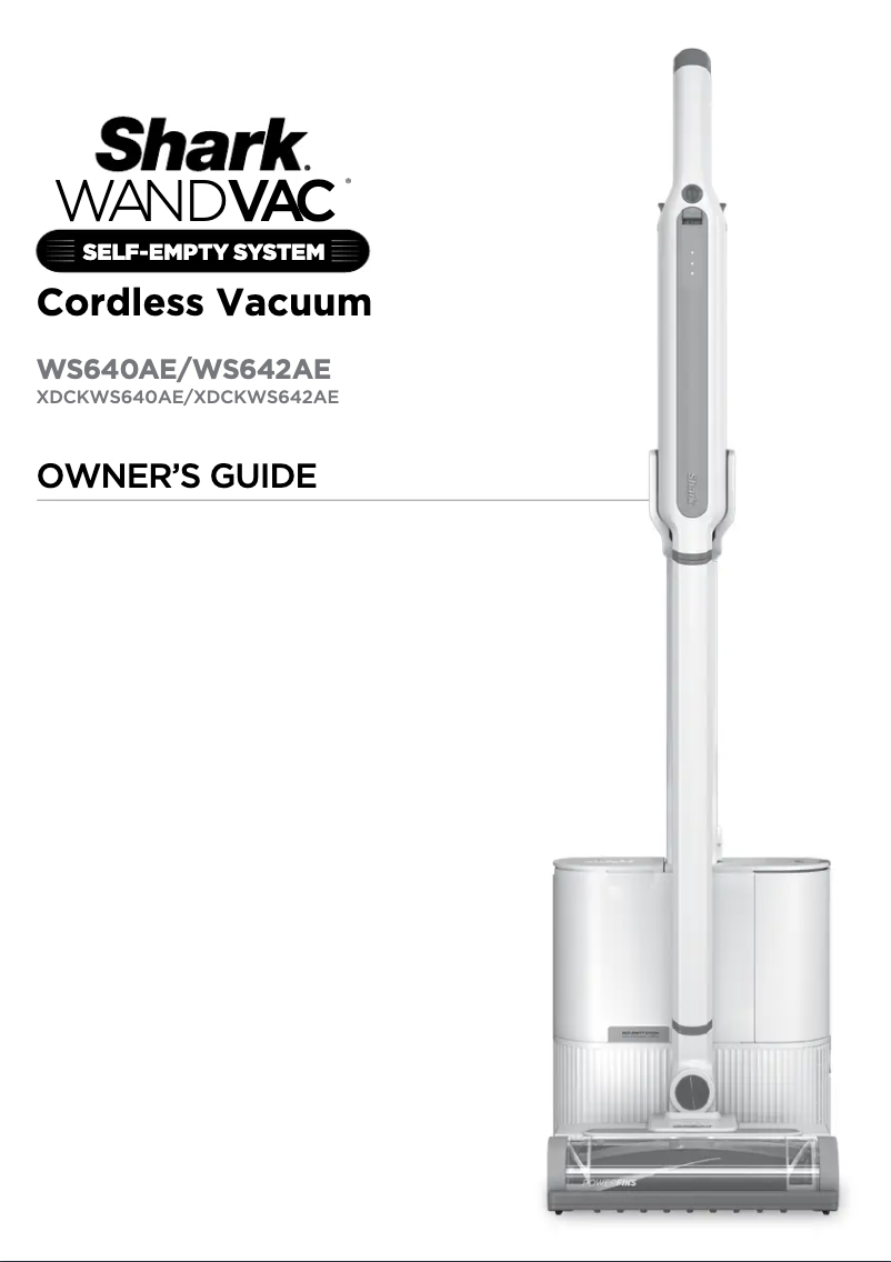Page 1 de la notice Manuel utilisateur Shark Wandvac WS642AE