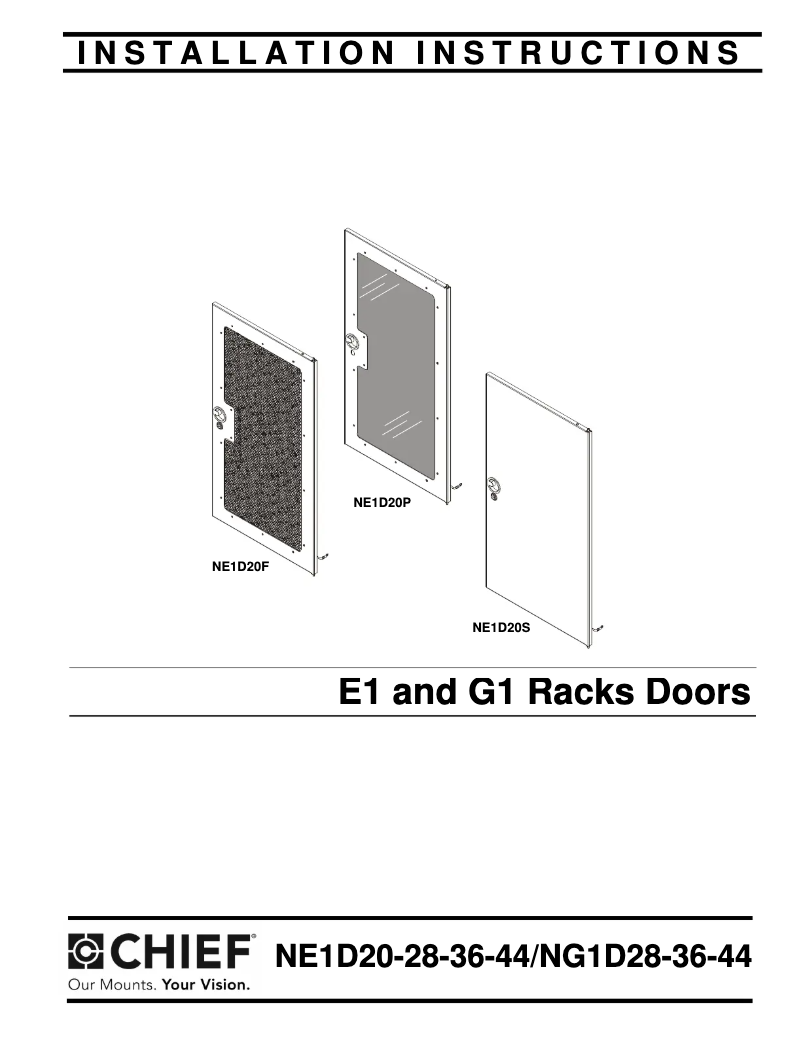 Page 1 of the manual User Manual Chief NE1D20F